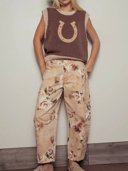 Howdy, Honey Sweater Vest in Brown