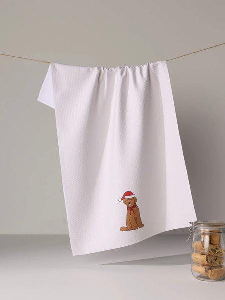 Merry Doodle Tea Towel