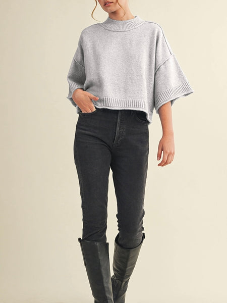 MOCKtauk Will Never Be The Same Sweater in Heather Grey
