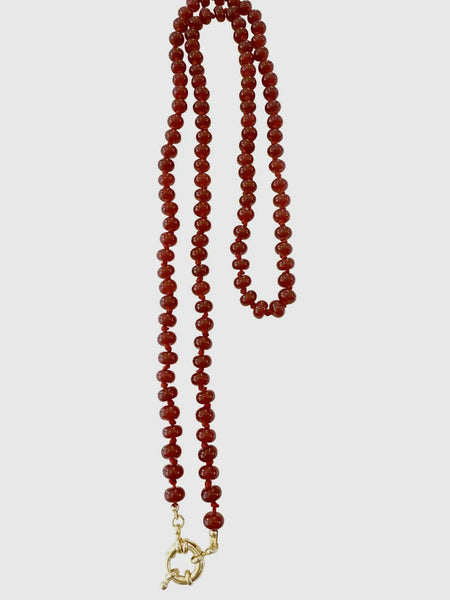 Landry Stone Necklace in Red Agate