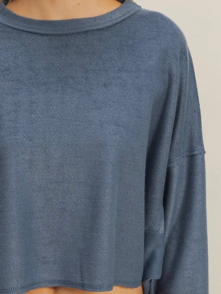 Keep It Casual Sweatshirt in Midnight Blue