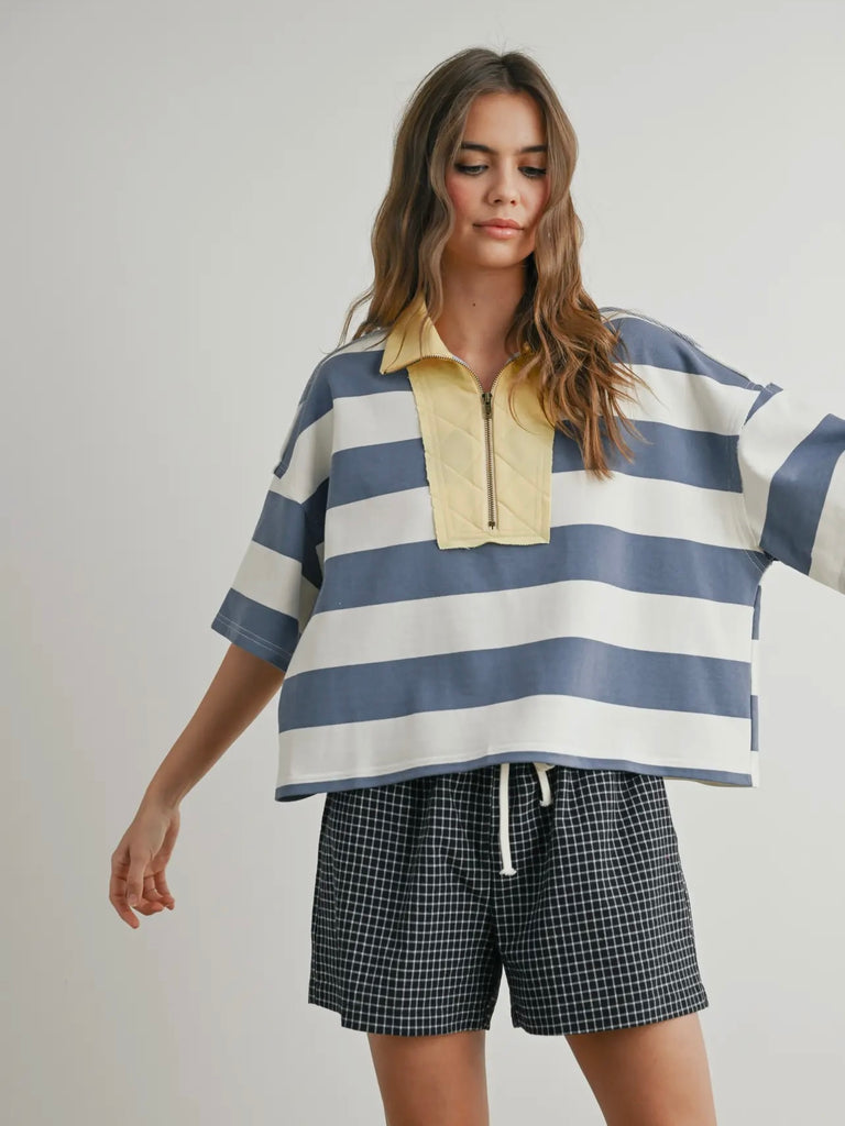 So Striped Polo Shirt in Blue