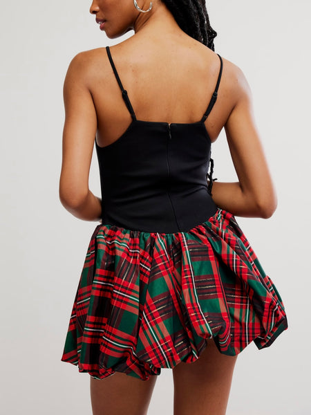 Tinsel Kiss Plaid Mini in Red Plaid