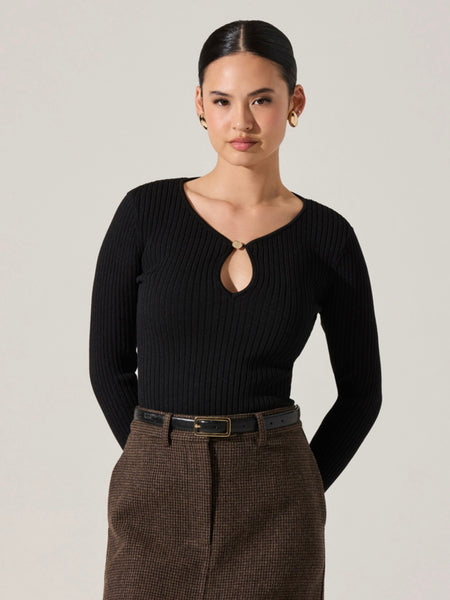 Janie Top in Blue Rust Polkdot