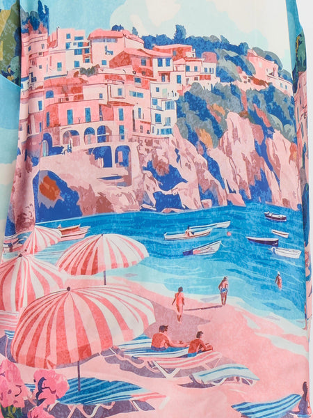 Overslept PJ Set in Oasis Beach Club Silky