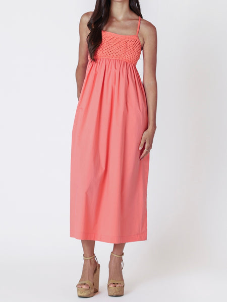 On The Island Maxi in Bright Coral