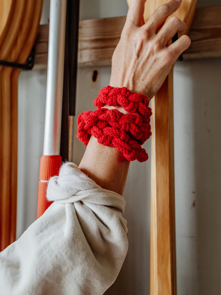 The Emilia Rope Bracelet in Red