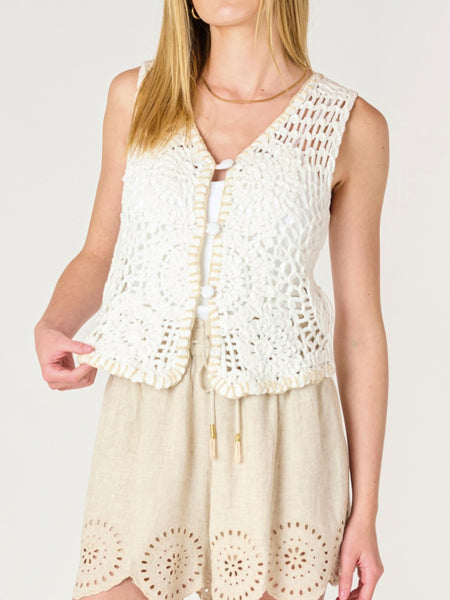 In the Suitcase Top in Off White & Beige