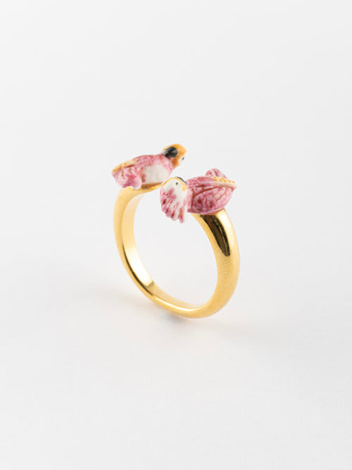 Pink Cockatoo Face to Face Ring
