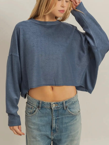 Keep It Casual Sweatshirt in Midnight Blue