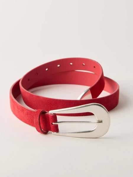 Cannon Suede Belt in Salsa