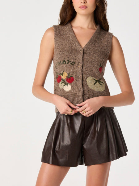Eira Sweater Vest in Mocha