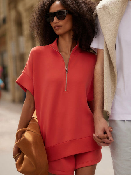 Ritchie Short Sleeve Sweat in Summer Fig