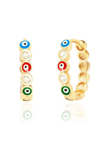 Evil Eye Multi Color Hoop