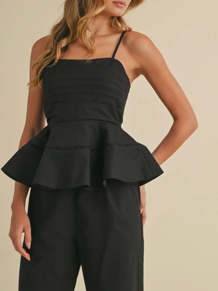 Power Pair Top & Pant Set in Black