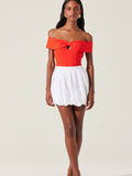 Telayna Top in Orange Red