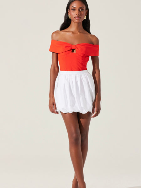 Telayna Top in Orange Red