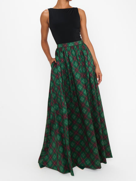 Monroe Maxi Skirt in Mistletoe Plaid
