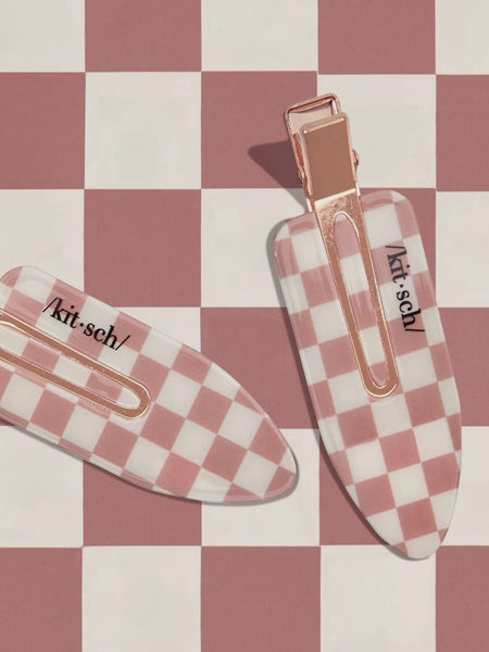 Recycled Plastic XL Creaseless Clips 2pc in Terracotta