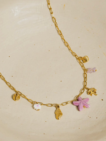 Anya Stars & Palm Charm Necklace