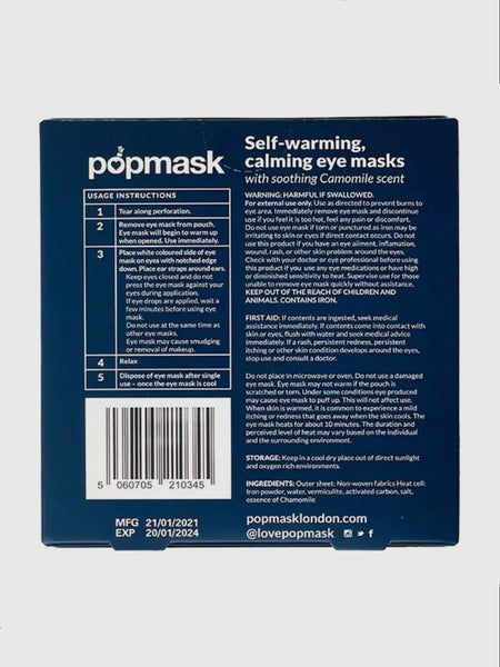 Calm Self-Warming Chamomile Sleep Masks 5pk