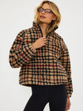 Leona Sherpa in Midnight Houndstooth