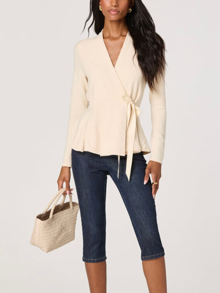 Dayna Wrap Top in Vanilla