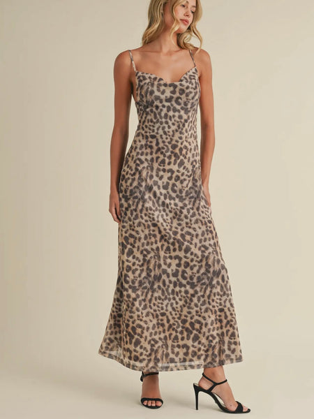 Leopard Lady Dress in Brown