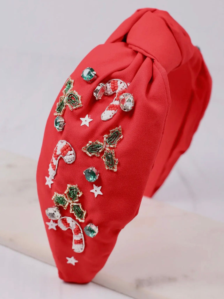 Patti Peppermint Headband in Red