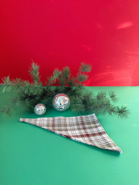 Flannel Dog Scarf in Woodland