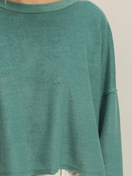 Keep It Casual Sweatshirt in Moss Green