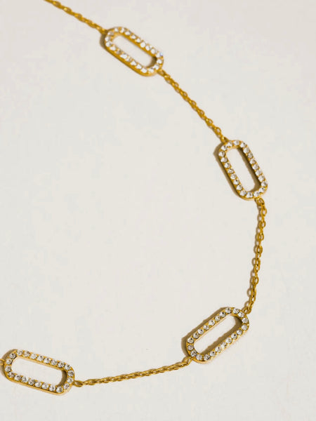 Burnisse CZ Chain Necklace