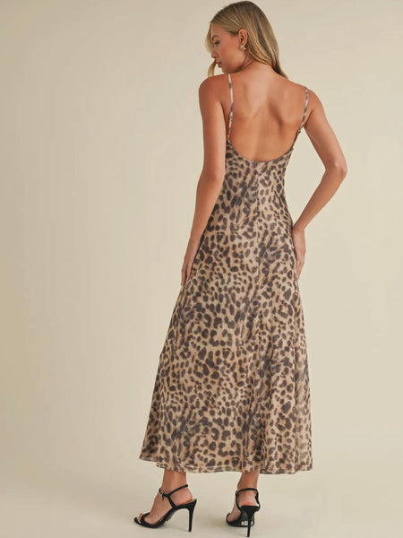 Leopard Lady Dress in Brown