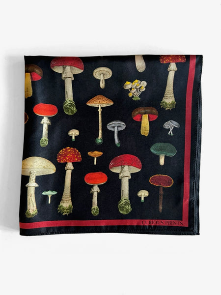 Vintage Mushroom Silk Bandana