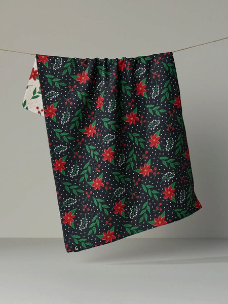 Winter Bloom Luxe Kitchen Towel