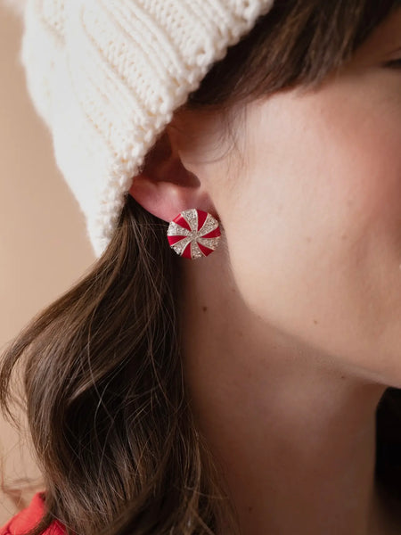 Holiday Peppermint Candy Earrings