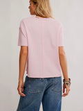 Merry Meowy Tee in Pink Combo