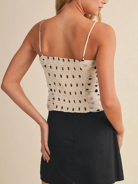 Pick Your Polka Top in Cream
