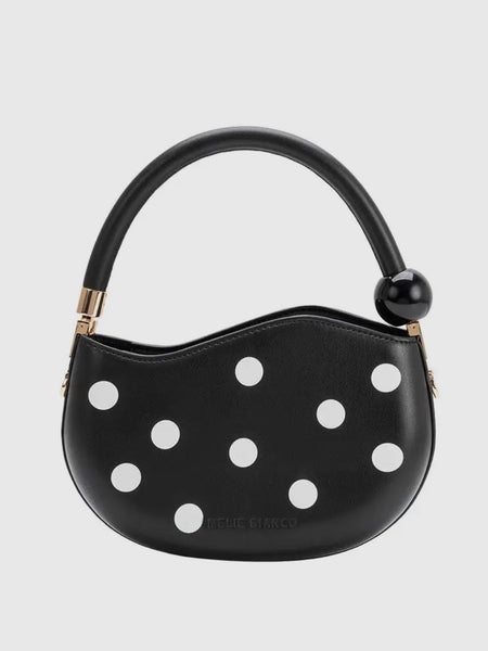 Jennie Top Handle Bag in Black Polka Dot
