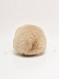 Snowball Slippers in Taupe Faux Fur