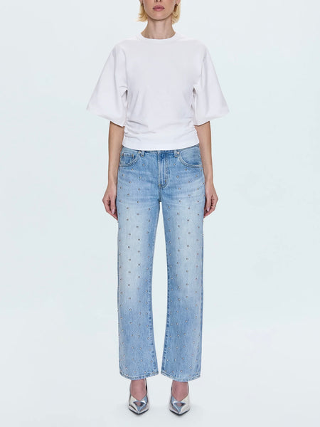 Lexi Mid Rise Bowed Jean in Aries