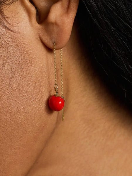 Farmers Market Tomato Threader Earrings