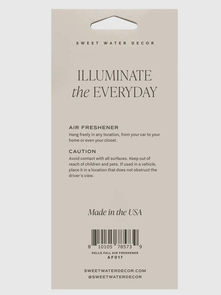 Hello Fall Hanging Air Freshener