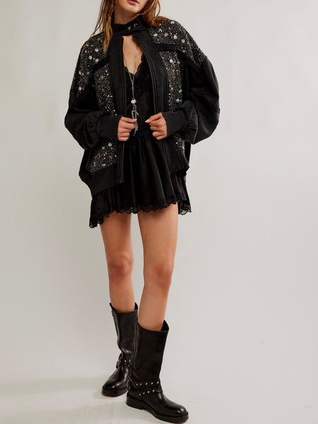 Sparkle Sweatshirt in Black Combo