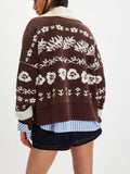 Shelby Cardigan in Chocolate Combo