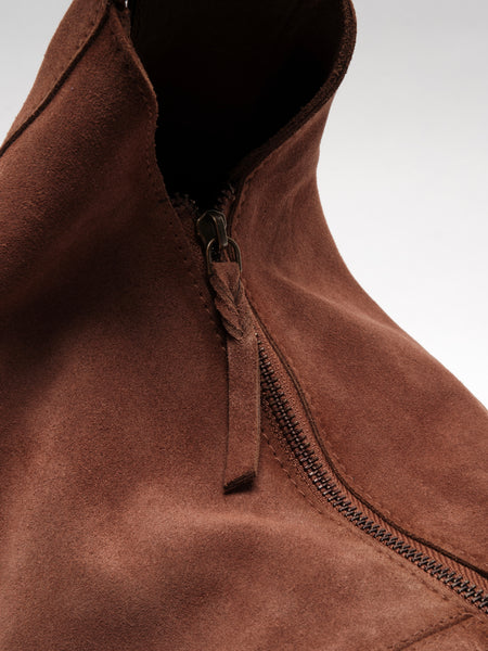 Roma Suede Tote in Rust