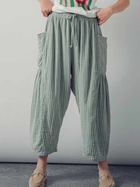 You're My Kind Of Stripe Pants in Sage