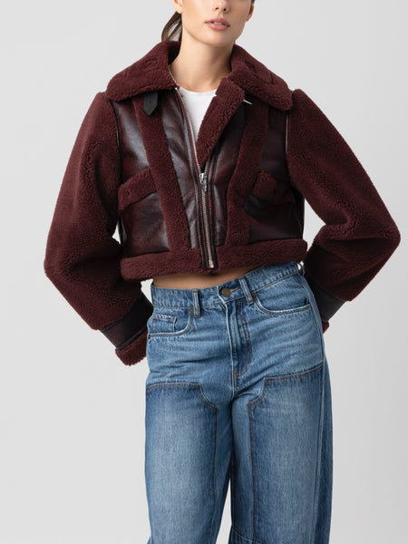 Anchor Points Jacket in Burgundy