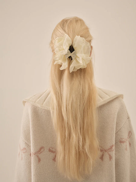 Rosette Hair Clip in Cream