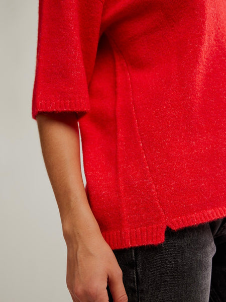 Margot Sweater Tee in Cherry Pop Melange